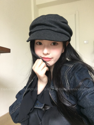 闪电小狗 出口日本平顶褶皱山本风 2025秋冬新款褶皱日系复古