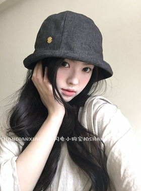 素颜渔夫帽2026新亚麻面料百搭显脸小女士春夏日系文艺风遮阳帽