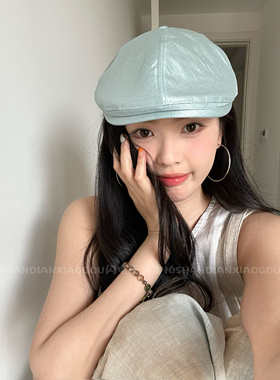 薄荷曼波高贵感前进帽 名媛风夏天轻薄透气鸭舌帽 时尚女生百搭帽