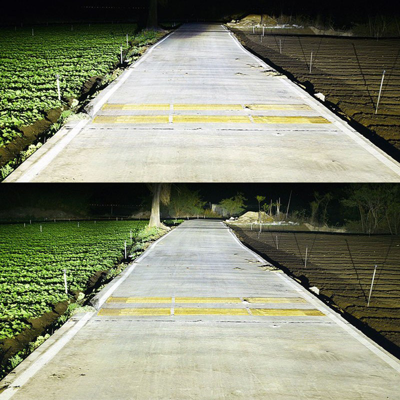 18 램프 구슬 100W 자동차 LED 헤드 라이트 H11H4H7H390056 백색광 6000K 스포트라이트 자동차 전구 렌즈 포함