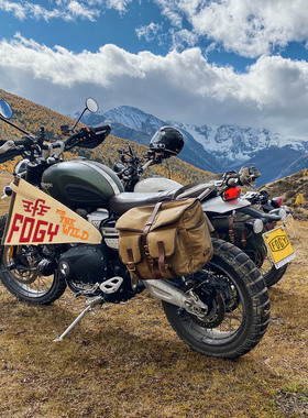 福禄车库®️复古油蜡防水支架边包杜卡迪宝凯旋马拿铁高金攀爬