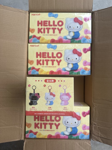 萌趣Hello Kitty色彩玩家系列搪胶毛绒MINI公仔 正版盲盒