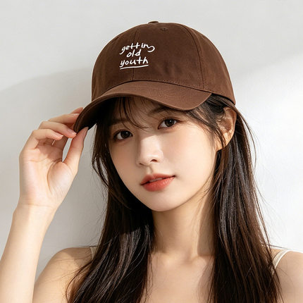帽子韩系温柔风棕色鸭舌帽女2026夏季新款防晒遮阳百搭休闲棒球帽