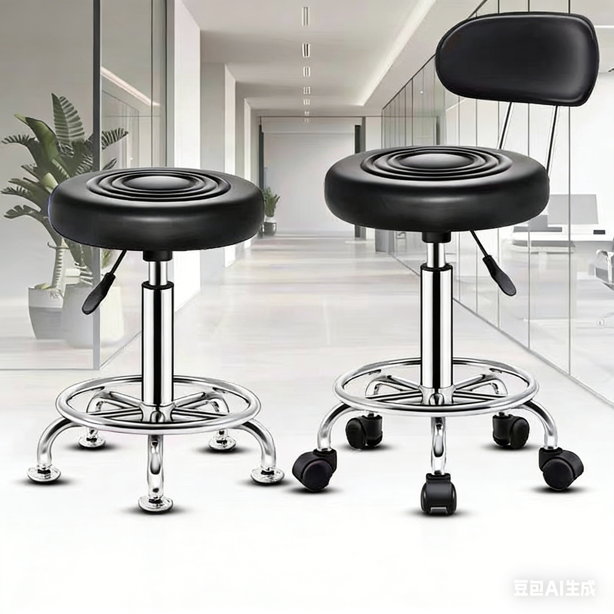 吧台椅酒吧椅子实验室圆凳吧台高脚凳靠背高脚椅前台旋转椅升降凳