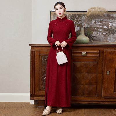 森莲改良旗袍敬酒服中式礼服订婚