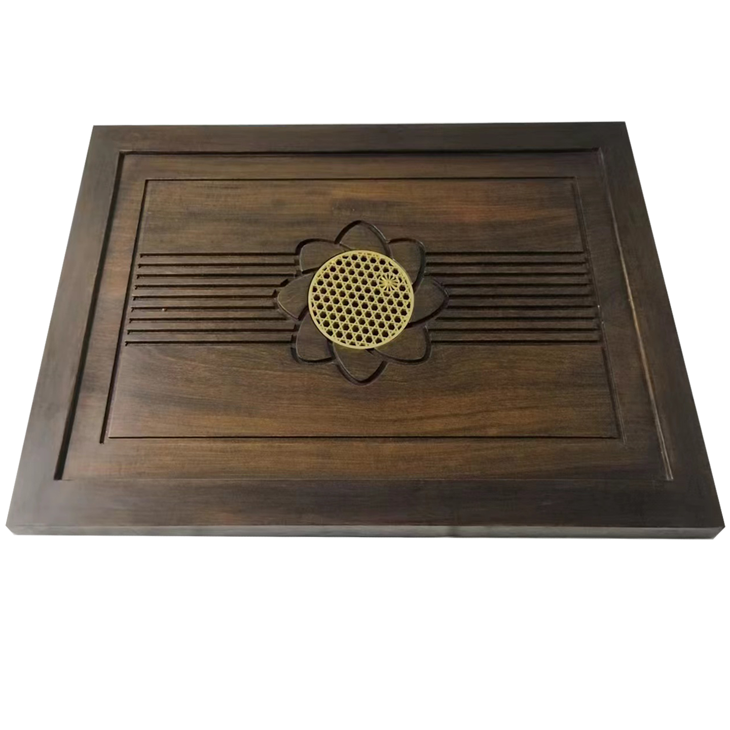 上茶缘时尚单层实木广东茶盘新款