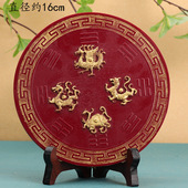 工厂直销鎏金赤阳红四神兽九宫八卦摆件礼品工艺品玄关客厅摆件