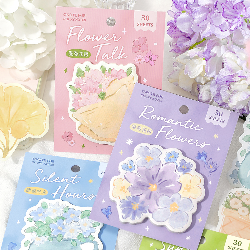 夏天可爱小花花便利贴N次贴打卡
