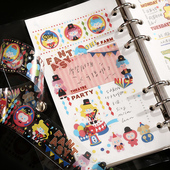 复古摩登换装 信 恋人PET胶带幻想农场90s原创IP人物美式 手帐素材