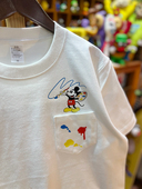 复古 vintage 可爱口袋米老鼠 美式 纯棉265克重磅圆领情侣T恤短袖