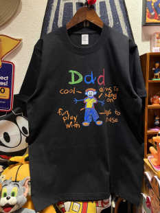 阿默的商店 美式复古 vintage 趣味小子 220克小领口纯棉情侣T恤