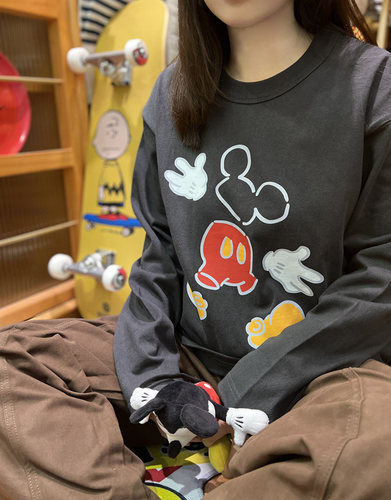 长袖美式复古厚印花棉男女包邮