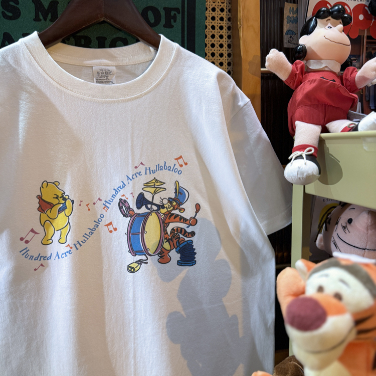 美式复古vintage 可爱卡通动画 小领口宽松休闲纯棉男女款短袖T