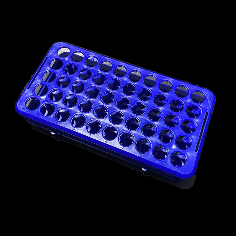 多功能试管架18mm50孔 多用离心管架 塑料试管架 采血管架 带垫