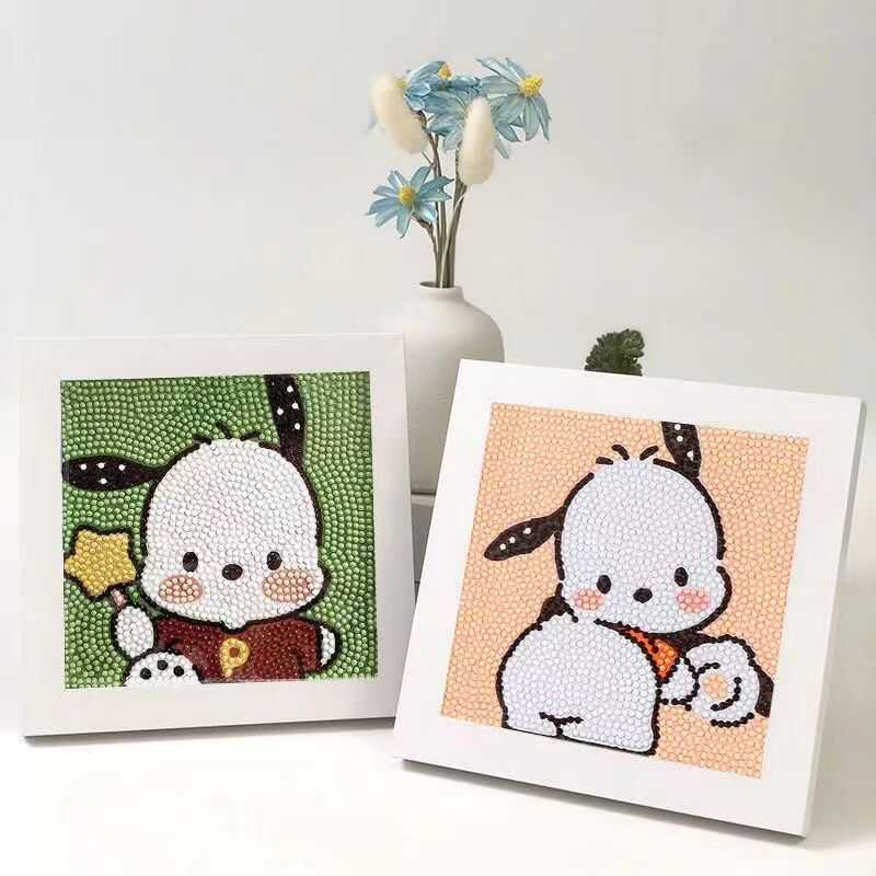 ins帕哈狗钻石画diy手工粘贴卡通可爱儿童益智生日礼物摆件装饰画图片