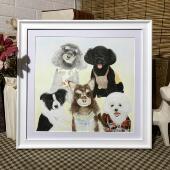 独特个性 宠物画定制手绘猫咪狗爱犬动物画萌宠画铅笔画宠物