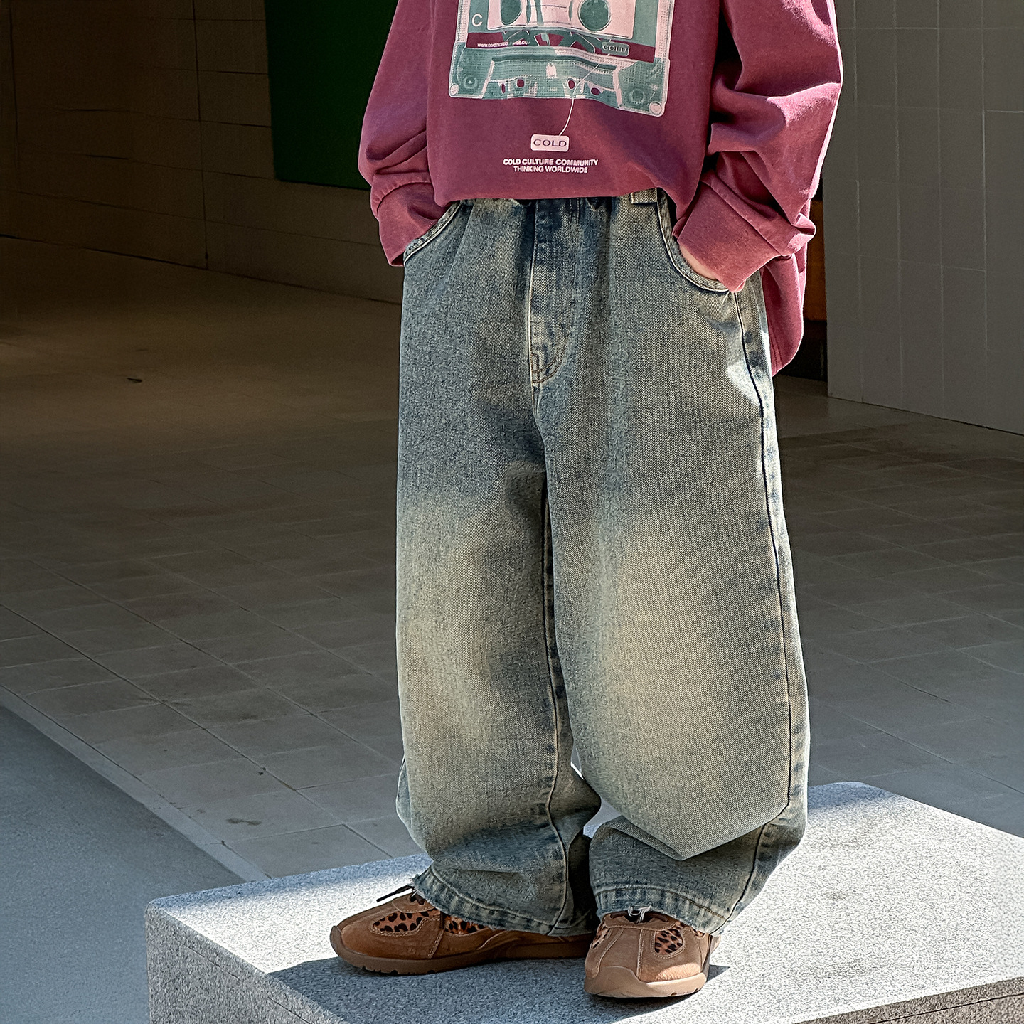 男童秋季牛仔裤儿童韩版2025新款童装长裤宝宝复古潮范秋装宽松