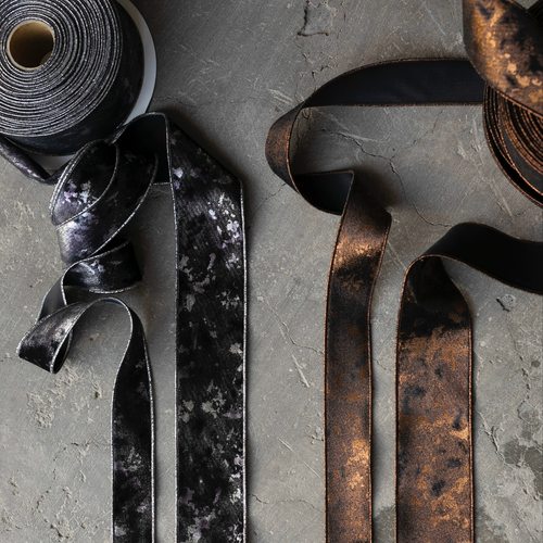 事儿金属感金银丝光泽丝绒丝带