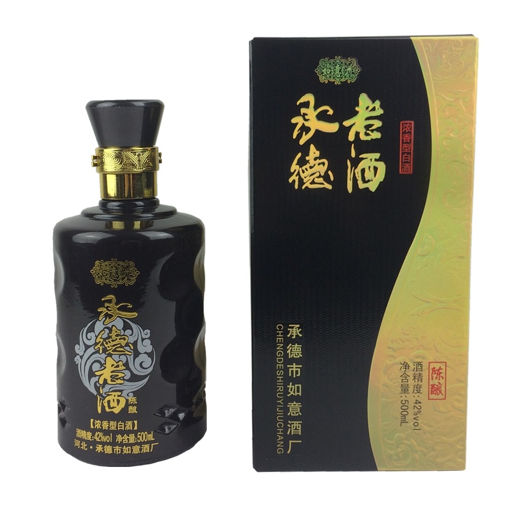承德老酒如意洲 42度陈酿白酒 浓香型纯粮酒基酒 4x500ml整箱包邮