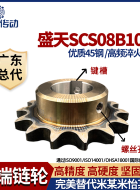 盛天SCS链轮 45号钢 加工成品 4分08B10齿 高精度耐磨损 申马传动