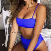 Femme Bikini High Women Waist Bandage Suit Set Bikinis