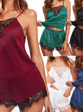 Fashionable and comfortable lace pajamas set 1155