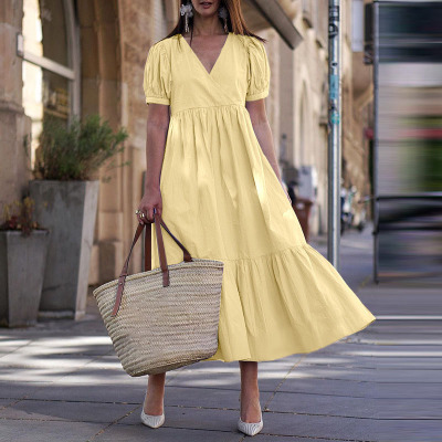 Loose A-Line Dresses Women Vintage Simple Party Dresses女裙