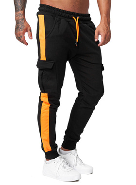 Men's casual multi-pocket plus cashmere overalls加绒工装裤男