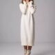 neck dress solid High color sweater women 高领纯色毛衣连衣裙