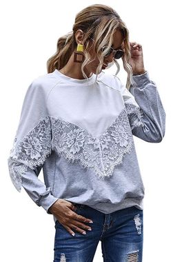 Joining together into sets color lace fleece蕾丝拼接女秋卫衣