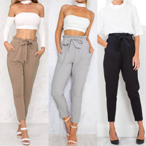 Lady Ankle Length Capris Trouser Women Clothing Pencil Pants