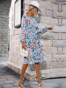 Print Dresses Pleated Summer Beach Holiday Fashion Clothes