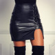 Waist Leather Casual Party High Bodycon Fashion Club Skirt