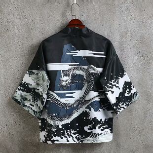 Kimono Cardigan Men Japanese Yukata Male Haori Robe Traditio