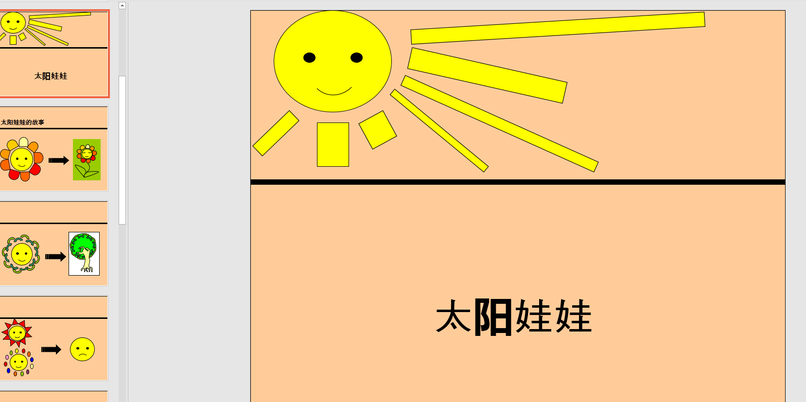 中班美术:太阳娃娃的故事ppt课件