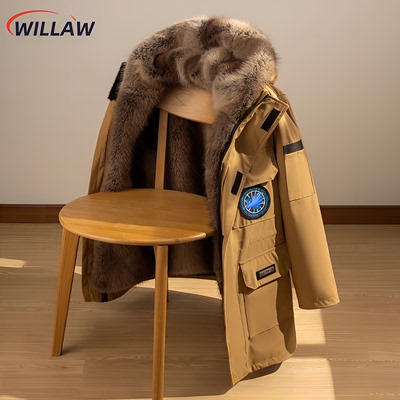 德国派克服棉衣加绒加厚貂可拆卸