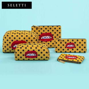 Seletti化妆包洗漱包便携手拿包旅行大容量笔袋化妆刷袋子礼物