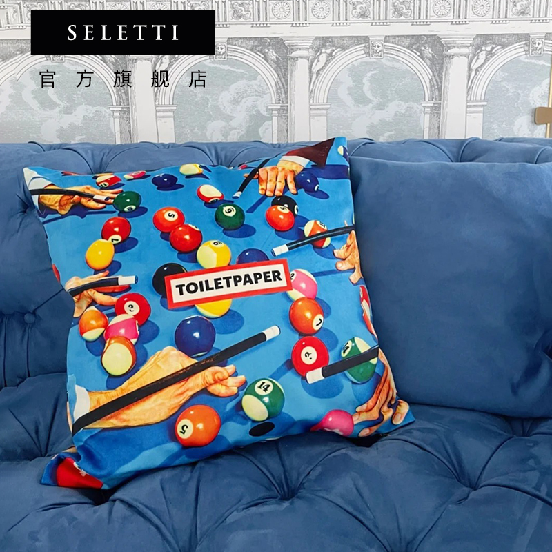 Seletti口红枕套嘴唇靠枕艺术枕