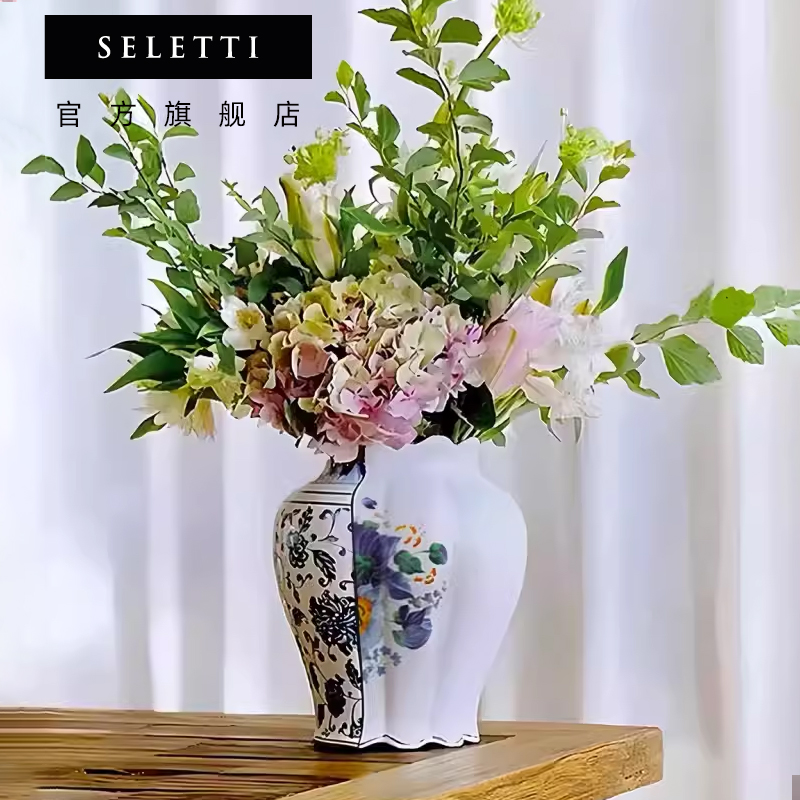 Seletti中西合璧陶瓷花瓶摆件