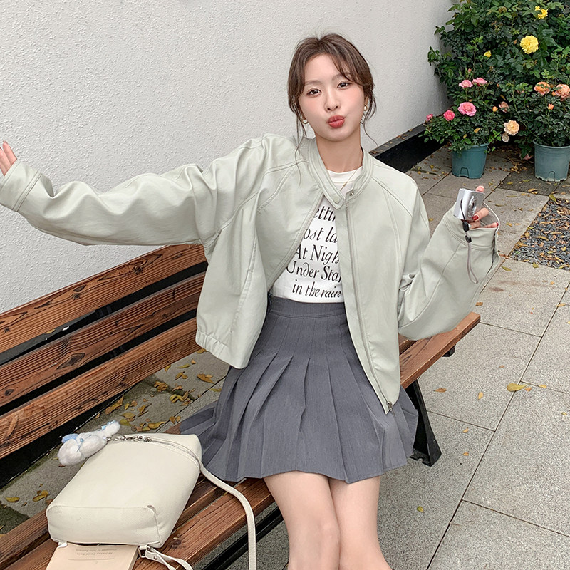 现货136-8609P150K218石灰绿皮衣,女装皮草,浙宝136