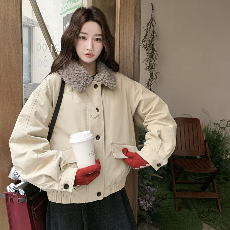 现货毛领羽绒里外套50绒136-8801p245K368,女装短外套,浙宝136