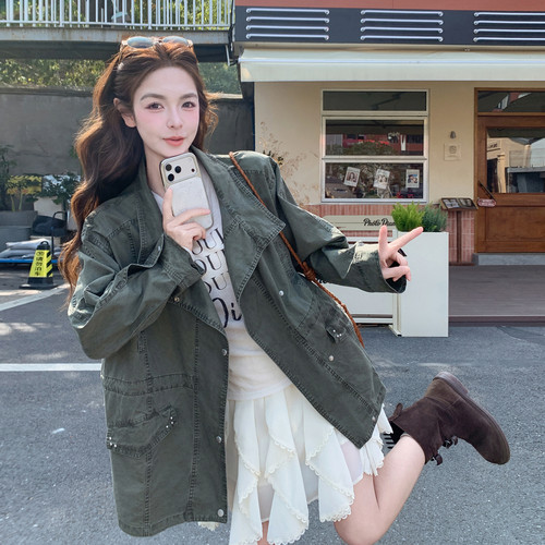 铆钉装是风衣外套女秋季新品