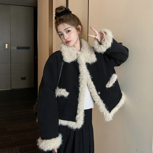 现货 136-8428P245K368羽绒内里短外套女灯芯绒图片