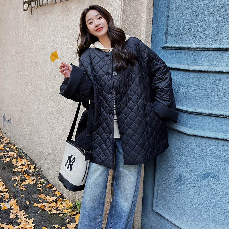 军绿色菱形格羽绒棉服女2024冬季新款设计感宽松休闲保暖棉衣外套,女装棉衣/棉服,浙宝136 军绿色菱形格羽绒棉服女2024冬季新款设计感宽松休闲保暖棉衣外套,女装棉衣/棉服,浙宝136