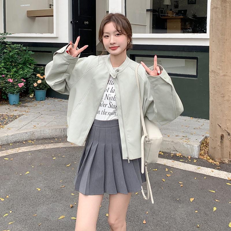 现货136-8609P150K218石灰绿皮衣,女装皮草,浙宝136