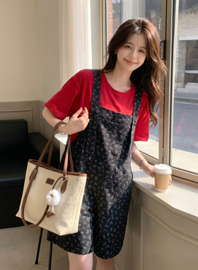夏季新品 休闲套装背带裤短袖T恤两件套 2B239-8870-P125K188