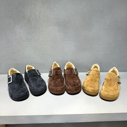 先锋名典加绒厚底一脚蹬勃肯女鞋