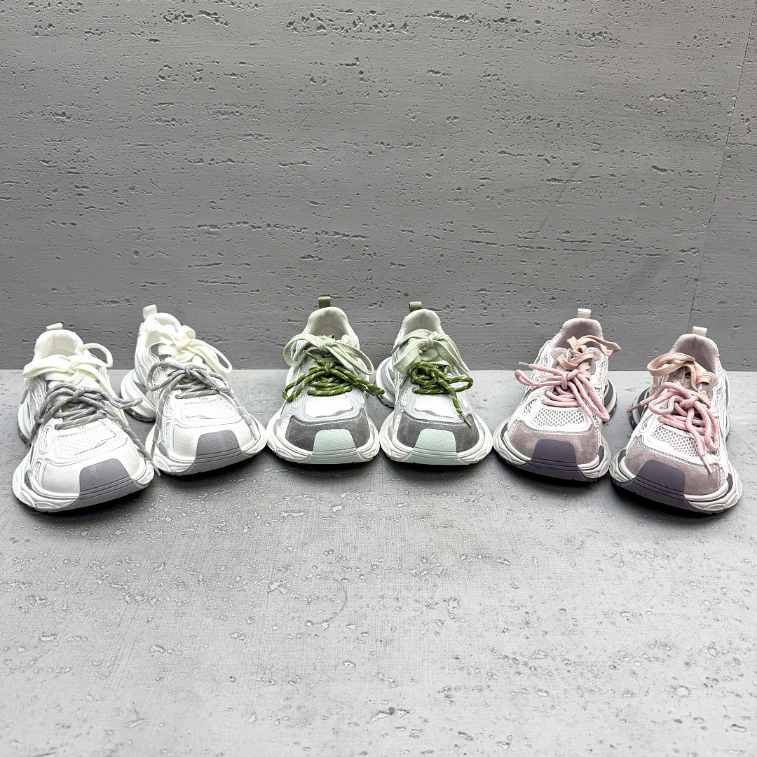 欧洲站欧货女鞋2026新款网布拼色厚底绑带老爹鞋女时尚潮流运动鞋