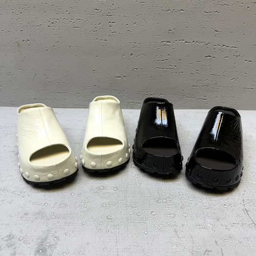 欧洲站欧货2026夏季新款穆勒鞋女真皮增高铆钉一字拖圆头凉拖鞋