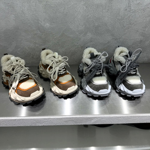 加绒羊羔毛厚底老爹鞋女轻便百搭
